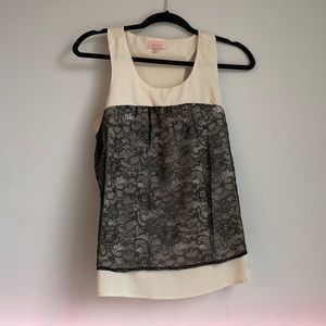 Lace Overlay Tank Top
